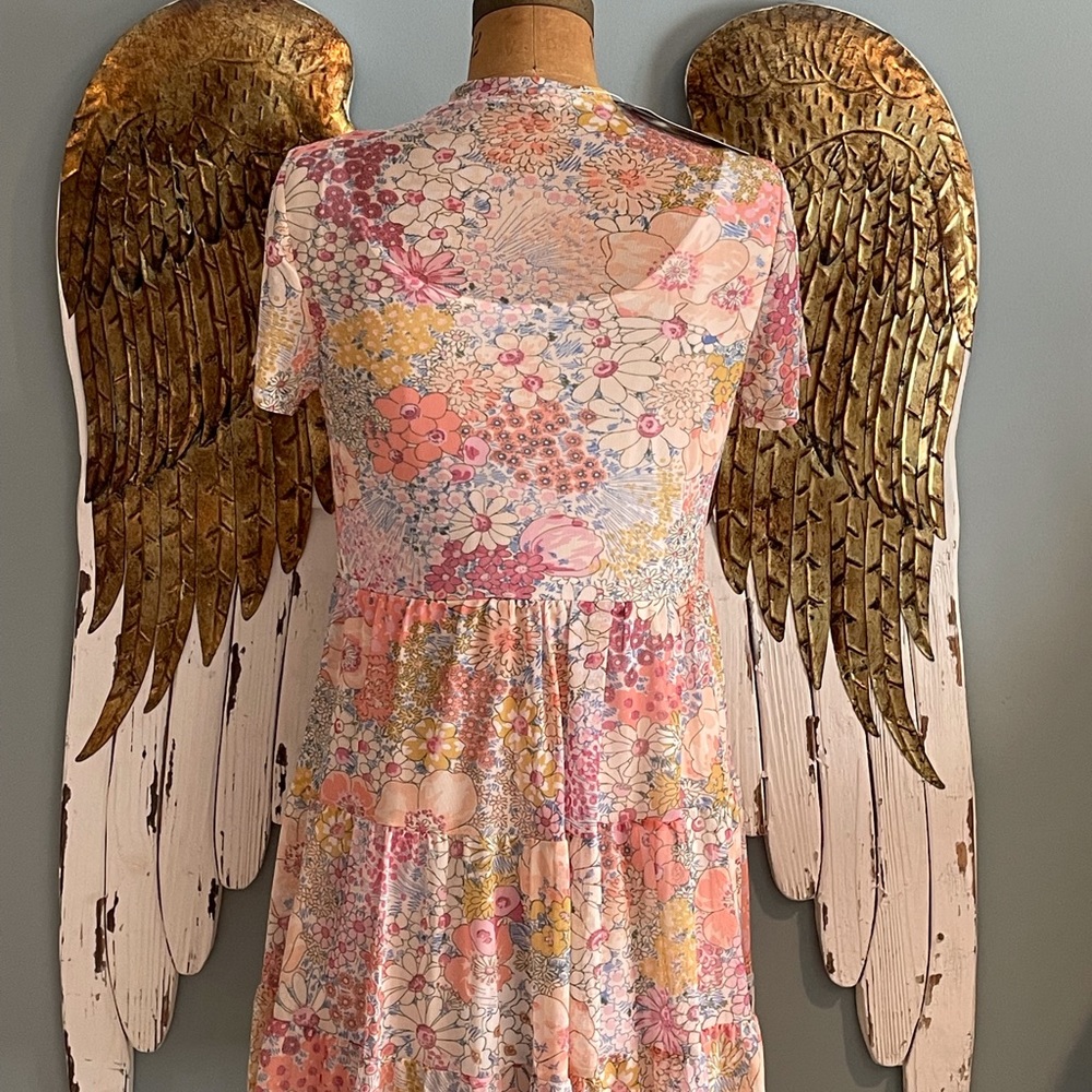Pink Floral Mini Dress